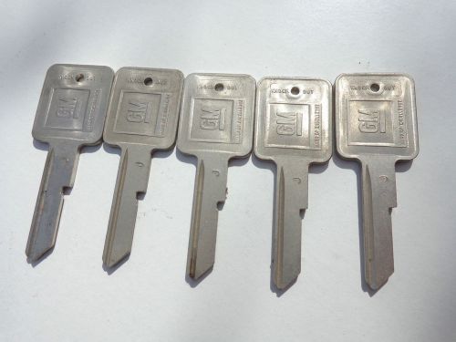 5 UnCut GM J Ignition Keys With Knockout In Place Chevrolet