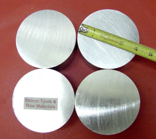 4 Pieces 4&#034; ALUMINUM 6061 ROUND ROD 1.75&#034; LONG Solid 4.00&#034; T6511 Lathe Bar Stock