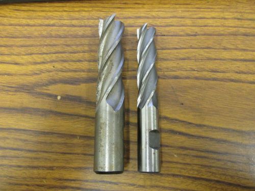 Niagara 1&#034; and weldon 3/4&#034; hss end mills  (qty 2) for sale