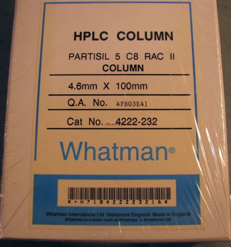 WHATMAN Partisil 5 RAC II, C8, 4.6 x 100 mm, SEALED, 4222-232 HPLC Column SEALED