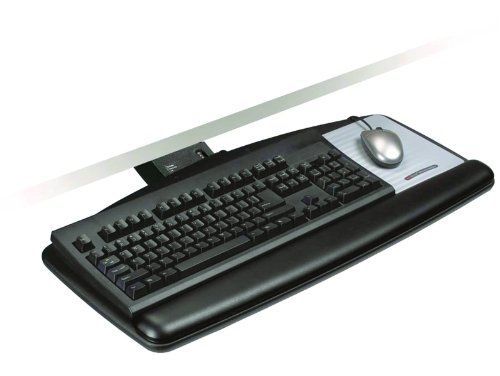 3M Sit/Stand Easy-Adjust  Keyboard Tray with Standard Platform, 23 Inch Track
