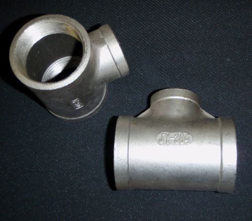 Stainless steel tee reducer  1 1/2&#034; - 1/2&#034;  npt pipe for sale