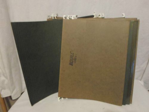 Lot of 50 Brown &amp; Green  File Folders with Tabs 9 3/8&#034; X 11 3/4&#034;