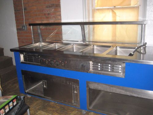 Commercial food warmer or buffet server-five wells
