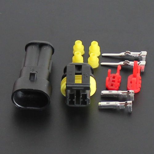 10PCS-Wire Connector Plug 2 Pins Waterproof Electrical Car Motorcycle HID