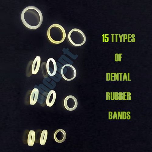 6000pcs Dental Orthodontic Elastic Rubber Braces Rubber bands(15types&amp;forcesx4)