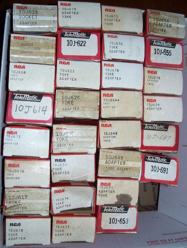 Lot (30) RCA &amp; TeleMatic Yoke adapters,sockets,converters for CRT TV Servicing