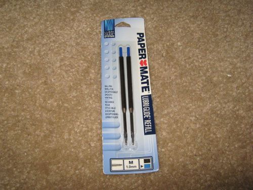Paper Mate Lubriglide Pen Refill – Medium Point  1.0mm – Blue – 2/pack