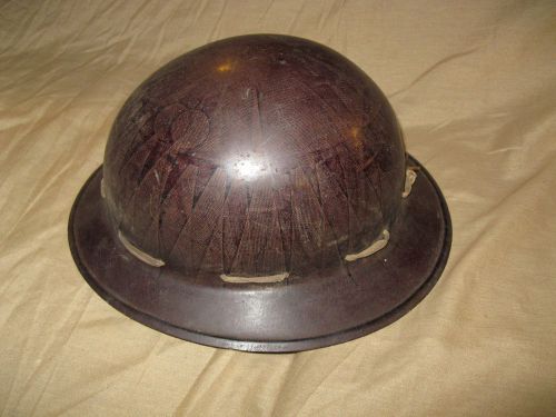 Vintage Paramount Miner or Iron Workers full Brim fiber skullgard Hardhat