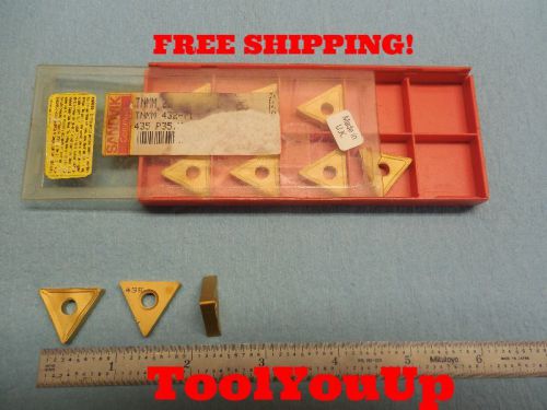 10 PCS NEW SNADVIK TNMM 432 GRADE 435 CARBIDE INSERTS MACHINE SHOP TOOLING