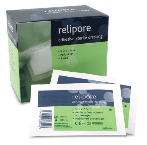 Reliance Medical Relipore 5cm x 7.5cm ( Pack of 50 )