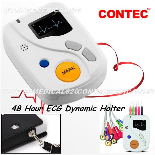 Tlc6000 dynamic ecg holter systems 48 hours ekg recorder/analyzer,free software for sale