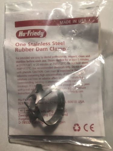 Hu  Friedy Clamp, Rubber Dam # 8A, Satin Steel RDCM8A, 1 Units