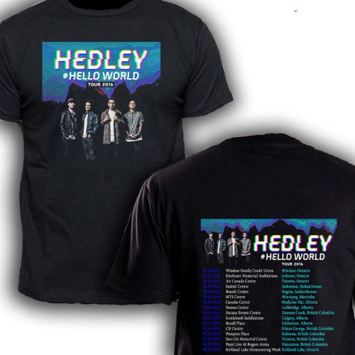 Hedley hello world tour dates 2016 t shirt tee size s m l xl 2xl 3xl 4xl 5xl for sale