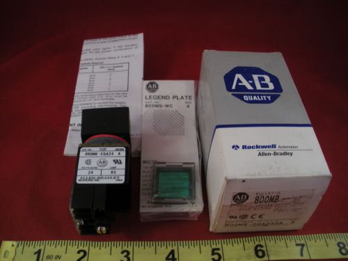 Allen Bradley 800MB-CQA24GA Ser A Illuminated Pushbutton Switch 800MB-CQA24 New