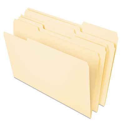 Heavyweight file folders, 1/3 cut one-ply top tab, letter, manila, 50/pack for sale