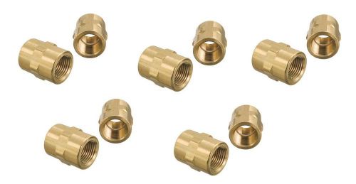 10 pack of 3/8&#034; fnpt npt pipe thread female hex coupler union brass fittings for sale