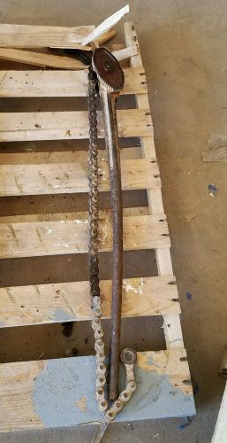 Billings &amp; spencer 3/4&#034;-4&#034; pipe wrench 38&#034; oal no. 37 42&#034; chain for sale