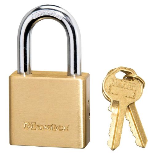 Master lock 575dpf padlock, 1-1/2-inch wide, solid brass for sale