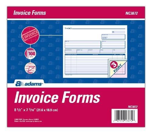 Adams Invoice Unit Sets, 7.44 x 8.5 Inches, 3-Part, Carbonless,