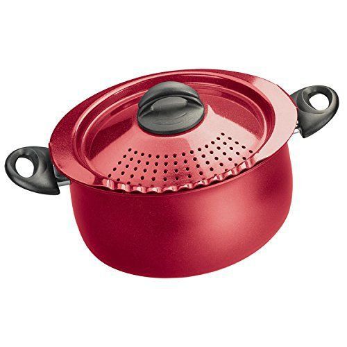 Bialetti 7185 Trends Collection 5 Quart Pasta Pot, Red