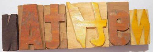 Letterpress Wood Type Printers 6 Block &#039;NATHAN&#039; Typography#bc-1289