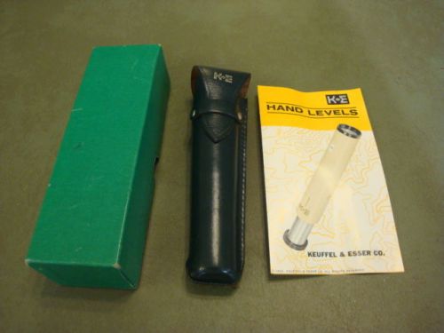 K&amp;e usa keuffer &amp; esser 6&#034; hand level w/leather case instructions &amp; box #80 0099 for sale
