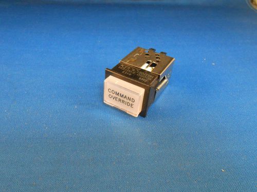 412AS415-9 SWITCH ASSY. IND. CLEAR W/ BLK INSCRIPTION &#034;COMMAND OVERIDE&#034; NOS