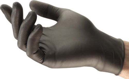 10 Pairs Microflex Midknight Black Nitrile Gloves Size XS