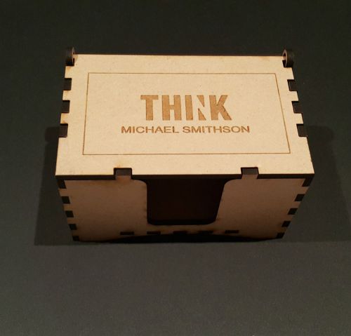 Personalized wooden business, corporate name card box rustic, colleague gift
