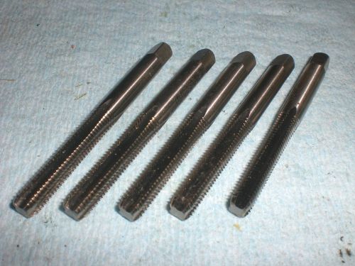 5 PCS 1/4 28 NF GH3 HSS BOTTOMING TAPS 4 FLUTE USA MADE MACHINIST TOOLING TOOLS