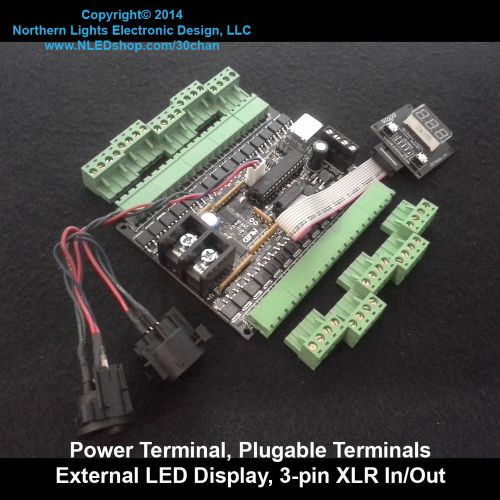 Nled 30 channel high current led controller - dmx, usb, serial - 12 volt strip for sale