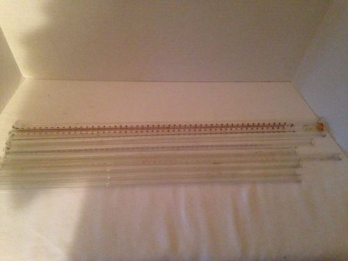 Lot of 9 Laboratory Glassware Graduated Measuring Tubes 50 ml, Reuseable Kimax +