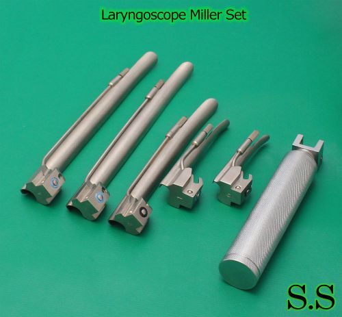 1 Set Of Laryngoscope Miller Set One C handle, 5 Millerblades