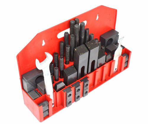 Import step block and clamp set 1/2-13, 52 pc  5/8&#034; t-slot 1&#034; w 6400-3626 4aa* for sale