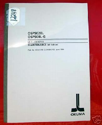 Okuma lb-ii, lcc series maintenance manual: publication number 3530-e-r4 (12248) for sale