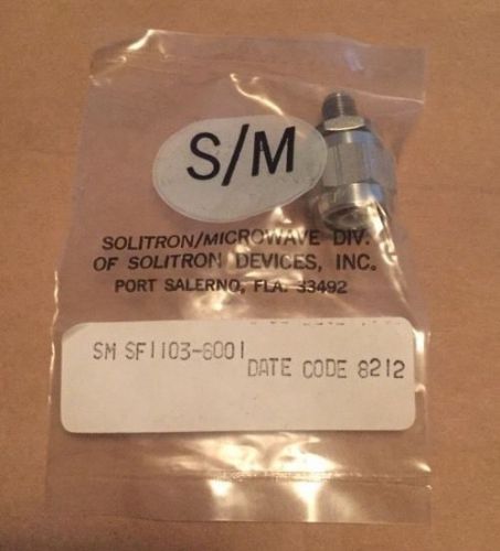Soliton Microwave Div. SF 1103-6001 SMA (f) to TNC (m) Coax Adapter/Connetor