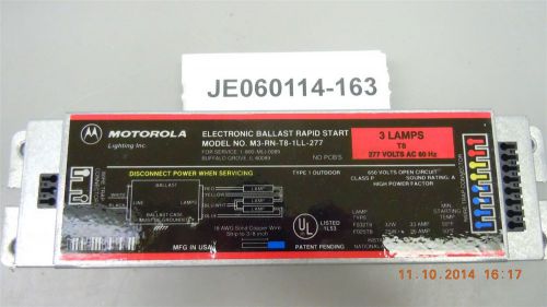 Motorola m3-rn-t8-1ll-277s instant start electronic ballast for 3 t8 4 ft lamps for sale