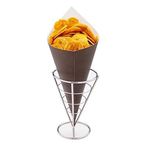 Restaurantware Conetek Black Food Cone 11.5 inches 100 count box