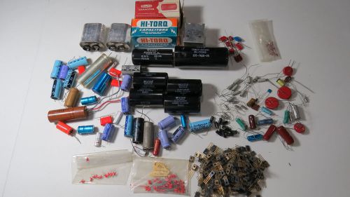 Lot of Vintage Electronic Items Dayton Hi-Torq  Capacitors Resistors Transformer