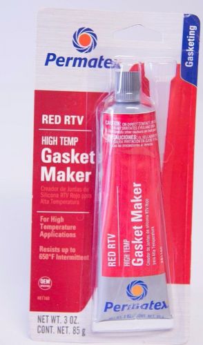 Permatex 81160 HIGH-TEMP RED RTV Silicone Gasket Maker 3oz Tube