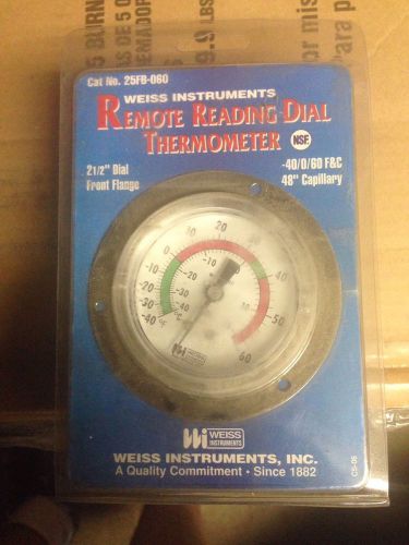 Weiss Instruments 25FB-060 Remote Vapor Tension Thermometer New! Free Shipping!