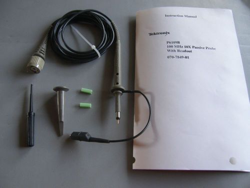 TEKTRONIX P6109B 100 MHz 10X Passive Probe With Readout ( tested)