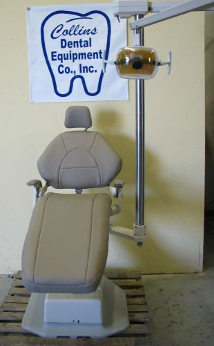 A-dec decade dental patient chair w/new!! upholstery &amp; adec 6300 operatory light for sale