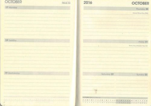 2016 Executive Series A5 Weekly Diary