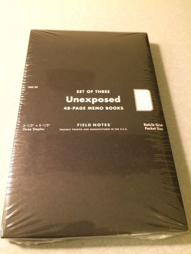Field Notes Unexposed Edition (Fall 2014) Sealed Notebook 3-Pack