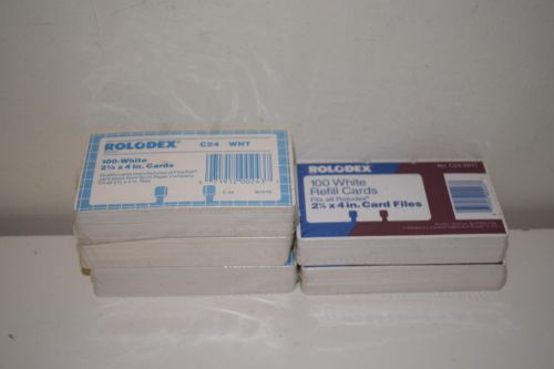 500 Rolodex C24 WHT Refill Cards white fits all 2 1/4&#034; x 4&#034; inch files