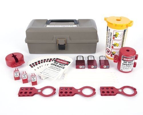 Zing green products zing 2734 recyclockout lockout tagout kit with aluminum for sale