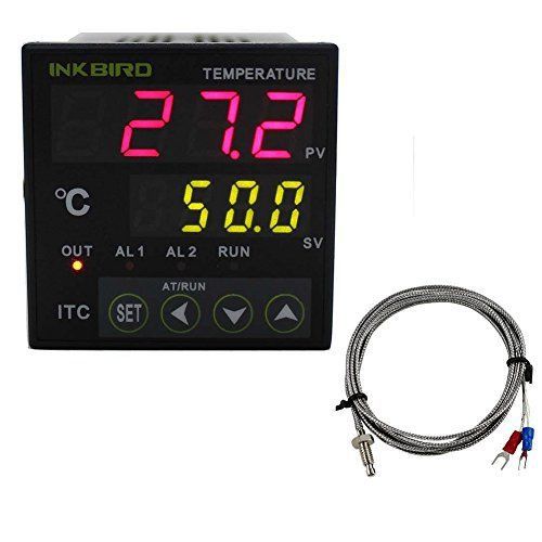 Dual digital pid temperature controller 2 omron relay output 100-240v for sale