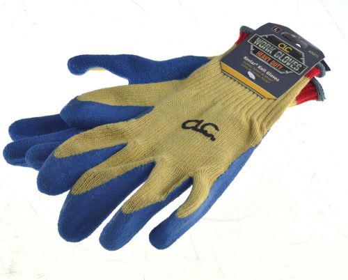 New 2027l clc work heavy duty kevlar knit gloves - size large - yellow / blue for sale